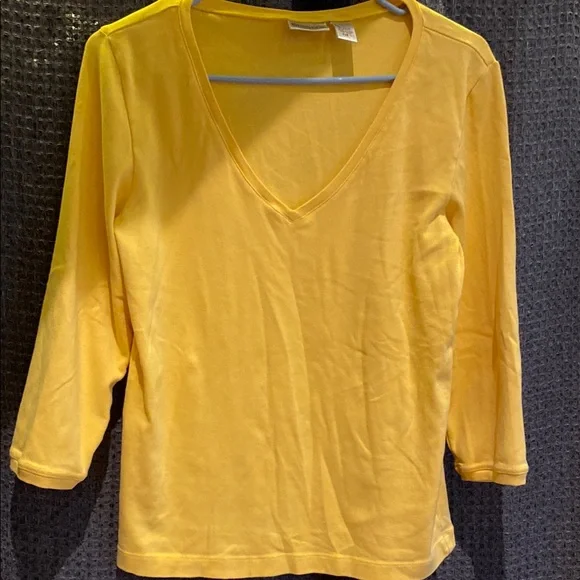 Chico's | Tops | Yellow Vneck Womens Top | Poshmark
